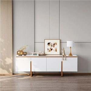 Rayca Modern Luxury Gold Media Console