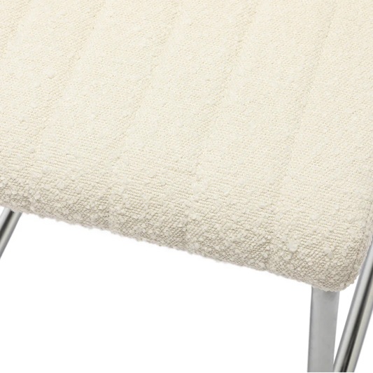 Kaye Rattan Bouclé Dining Chair