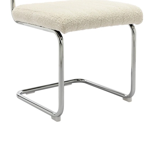 Kaye Rattan Bouclé Dining Chair