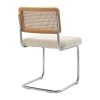 Kaye Rattan Bouclé Dining Chair