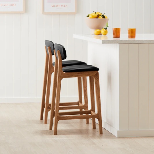 Lazio Leather Bar Stool