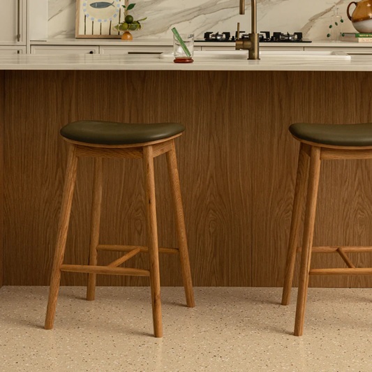 Maggie Leather Bar Stool