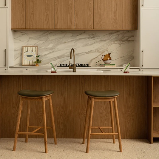 Maggie Leather Bar Stool