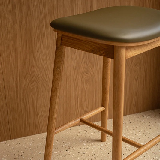 Maggie Leather Bar Stool