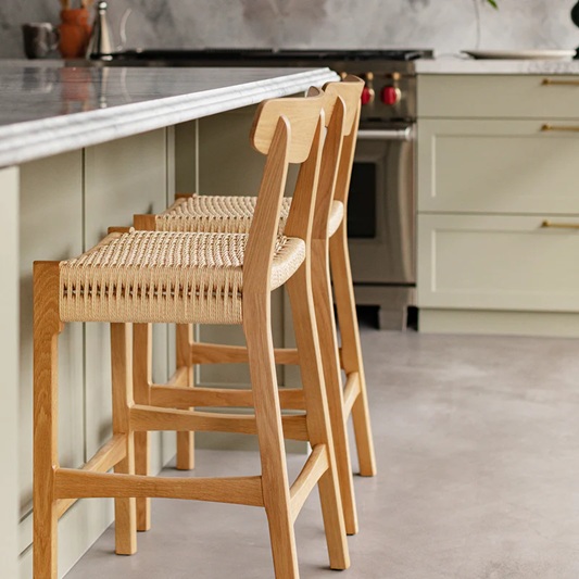 Santana Rattan Bar Stool With Backrest
