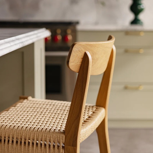 Santana Rattan Bar Stool With Backrest