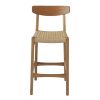 Santana Rattan Bar Stool With Backrest