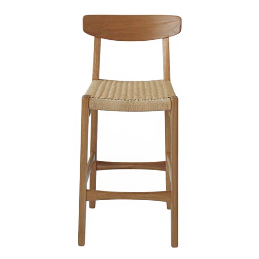 Santana Rattan Bar Stool With Backrest