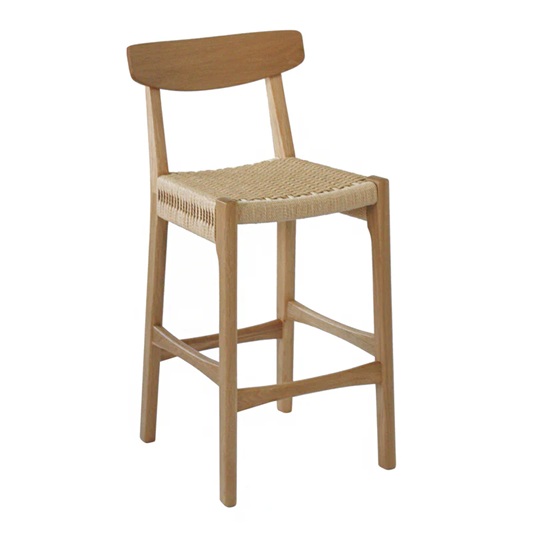 Santana Rattan Bar Stool With Backrest