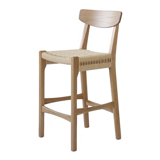 Santana Rattan Bar Stool With Backrest