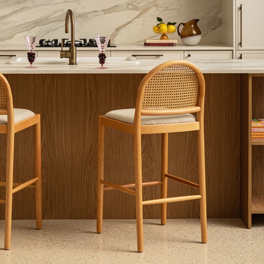 Zola Bouclé Arch Bar Stool