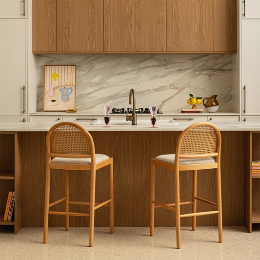 Zola Bouclé Arch Bar Stool