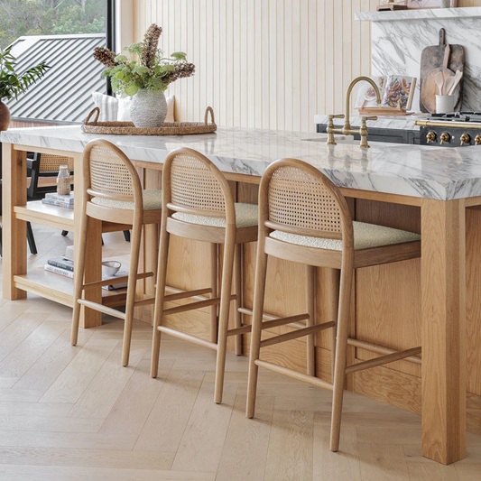 Zola Bouclé Arch Bar Stool