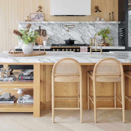 Zola Rattan Arch Bar Stool