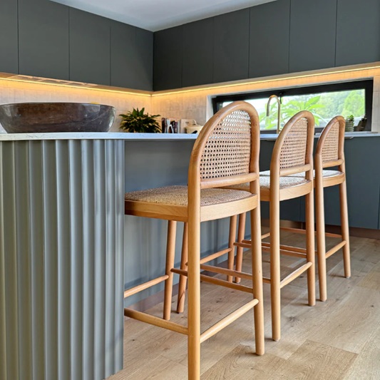 Zola Rattan Arch Bar Stool