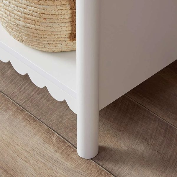 Aela Low Bookcase – White