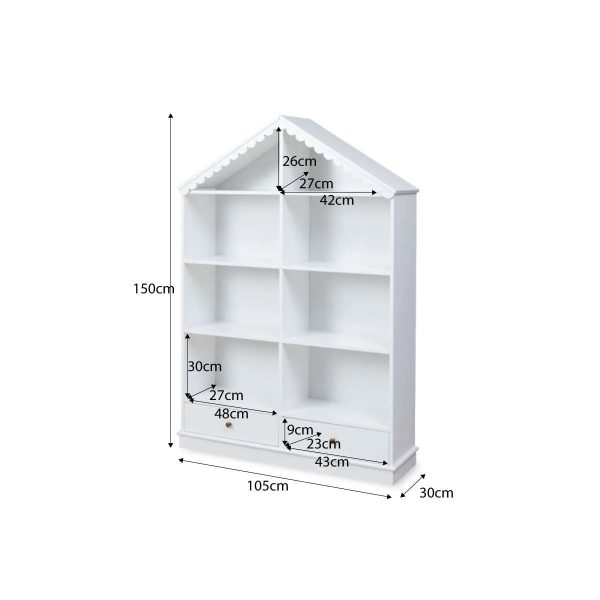 Aela House Bookcase – White