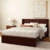 Aira Upholstered Bed – Chocolate