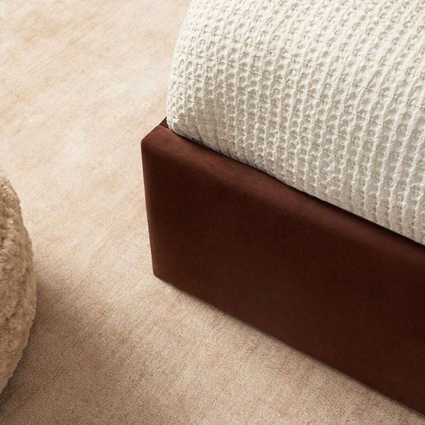 Aira Upholstered Bed – Chocolate