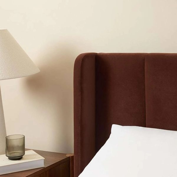 Aira Upholstered Bed – Chocolate