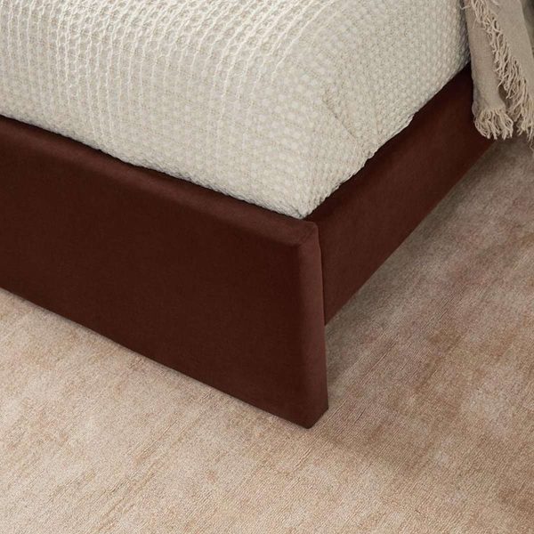 Aira Upholstered Bed – Chocolate