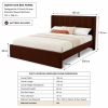 Aira Upholstered Bed – Chocolate